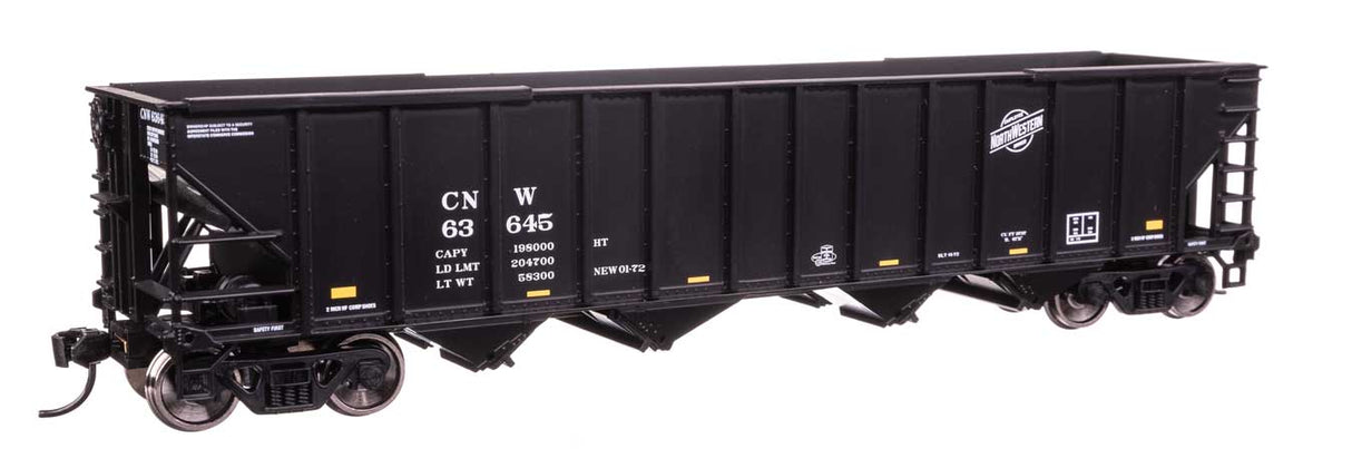 50' 100-Ton 4-Bay Hopper - Ready to Run -- Chicago & North Western(TM) #63645-1