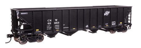 50' 100-Ton 4-Bay Hopper - Ready to Run -- Chicago & North Western(TM) #63653-2