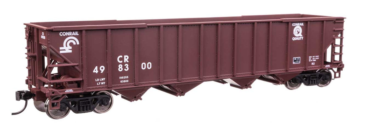 50' 100-Ton 4-Bay Hopper - Ready to Run -- Conrail #498300-1