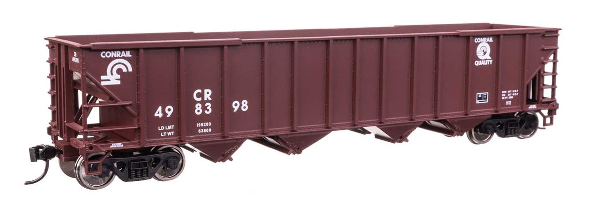50' 100-Ton 4-Bay Hopper - Ready to Run -- Conrail #498398-2