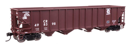50' 100-Ton 4-Bay Hopper - Ready to Run -- Conrail #498398-2
