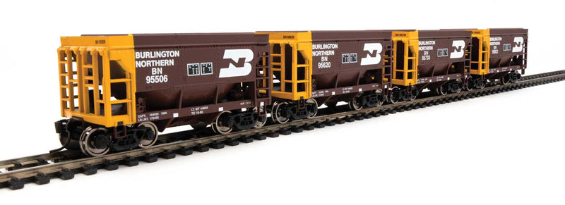 24' Minnesota Taconite Ore Car 4-Pack - Ready To Run -- Burlington Northern #95506, 95620, 95733, 95822-1