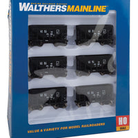 24' Michigan Taconite Ore Car 6-Pack - Ready To Run -- Lake Superior & Ishpeming #7009, 7021, 7055, 7078, 7088, 7095 (black)