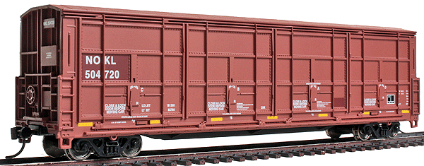 56' All-Door Boxcar - Ready to Run -- Northwestern Oklahoma Railroad NOKL #504720 (Boxcar Red, No Logo)
