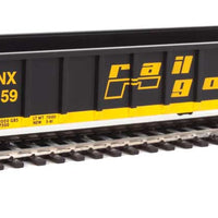 53' Railgon Gondola - Ready To Run -- Railgon GONX #310159 (As-Built; black, yellow)