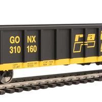 53' Railgon Gondola - Ready To Run -- Railgon GONX #310160 (as-built; black, yellow)