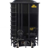 73'3" Greenville 7,000 Cubic Foot Wood Chip Hopper - Ready to Run -- Seaboard Coast Line Family Lines #196048 (black, yellow)