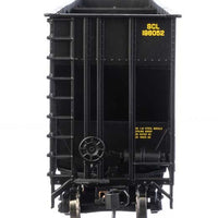 73'3" Greenville 7,000 Cubic Foot Wood Chip Hopper - Ready to Run -- Seaboard Coast Line Family Lines #196052 (black, yellow)