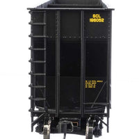 73'3" Greenville 7,000 Cubic Foot Wood Chip Hopper - Ready to Run -- Seaboard Coast Line Family Lines #196052 (black, yellow)
