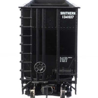 73'3" Greenville 7,000 Cubic Foot Wood Chip Hopper - Ready to Run -- Southern Railway #134642 (black, white; small name & number)