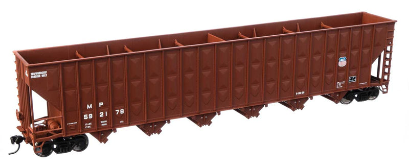 73'3" Greenville 7,000 Cubic Foot Wood Chip Hopper - Ready to Run -- Union Pacific(R) Missouri Pacific reporting marks #592178-1