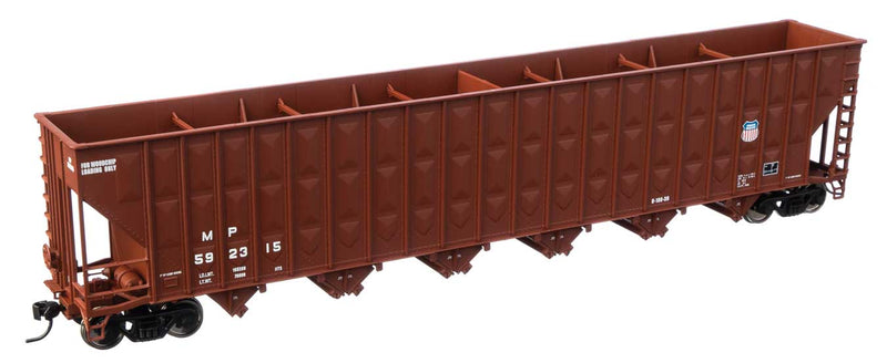 73'3" Greenville 7,000 Cubic Foot Wood Chip Hopper - Ready to Run -- Union Pacific(R) Missouri Pacific(TM) reporting marks #592315-1