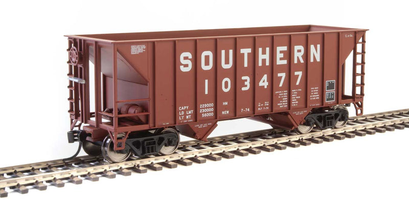 34' 100-Ton 2-Bay Hopper - Ready to Run -- Southern Railway #103477 (Brown)-1