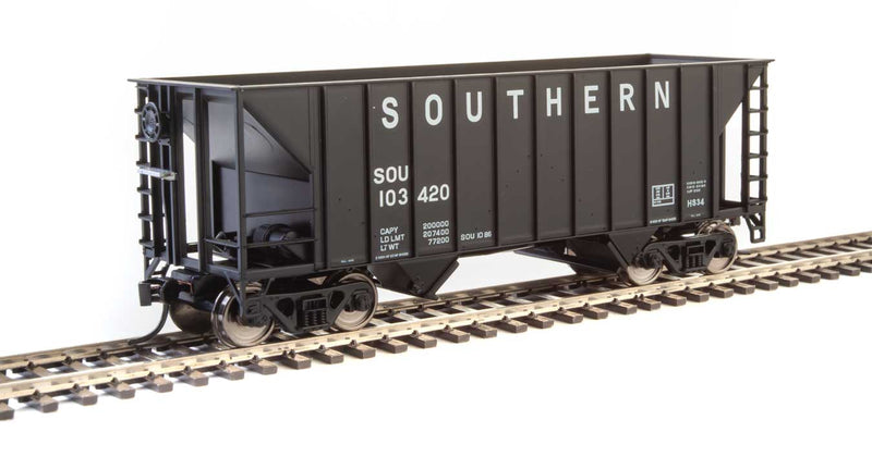 34' 100-Ton 2-Bay Hopper - Ready to Run -- Southern Railway #103420 (Black)-1