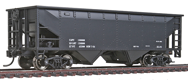 36' 2-Bay Offset Hopper - Ready to Run -- Data Only (black)