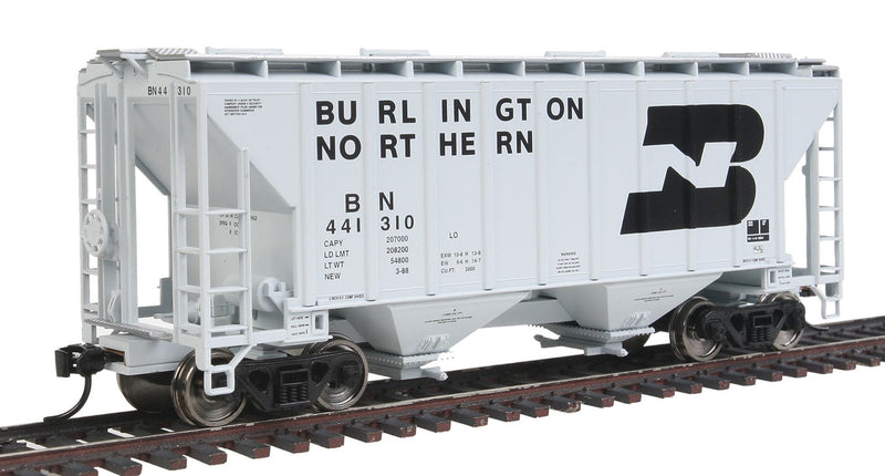 37' 2980 Cubic-Foot 2-Bay Covered Hopper - Ready to Run -- Burlington Northern #441310-1