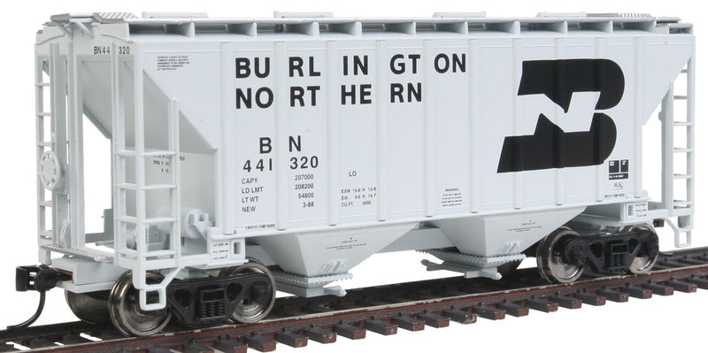 37' 2980 Cubic-Foot 2-Bay Covered Hopper - Ready to Run -- Burlington Northern #441320-1