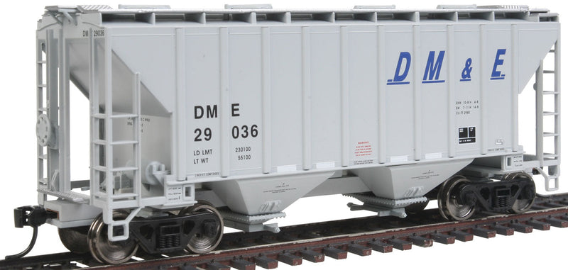 37' 2980 Cubic-Foot 2-Bay Covered Hopper - Ready to Run -- Dakota, Minnesota & Eastern #29036-1