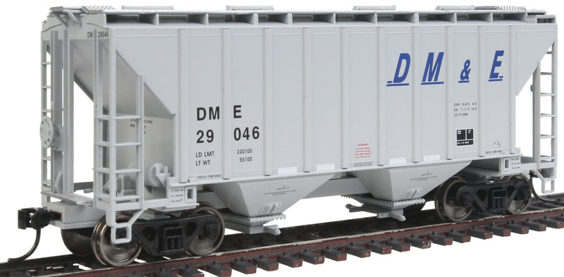 37' 2980 Cubic-Foot 2-Bay Covered Hopper - Ready to Run -- Dakota, Minnesota & Eastern #29036-1