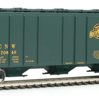 54' PS2-CD 4427 Low-Side Covered Hopper - Ready to Run -- Chicago & North Western(TM) #170840 (green, yellow, black; Railway Logo)