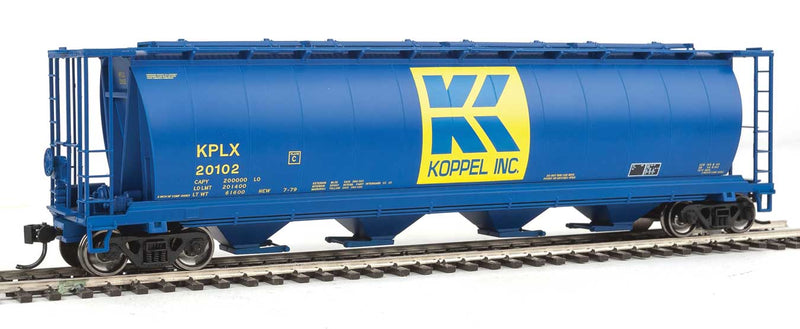 59' Cylindrical Hopper - Ready to Run -- Koppel KPLX #20102 (blue, yellow)-1