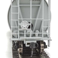 59' Cylindrical Hopper, Trough Hatches - Ready to Run -- National Railways of Mexico NdeM #118560 (gray, black script lettering)
