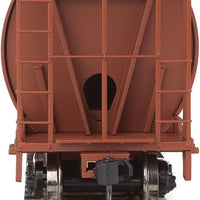 59' Cylindrical Hopper - Ready to Run -- Canadian National #376606 (brown, white; Yellow Conspicuity Marks, Website)