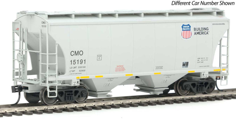39' Trinity 3281 2-Bay Covered Hopper - Ready-to-Run -- Union Pacific(R) CMO #15028 (gray, Building America Logo)