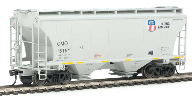 39' Trinity 3281 2-Bay Covered Hopper - Ready-to-Run -- Union Pacific(R) CMO #15191 (gray, Building America Logo)