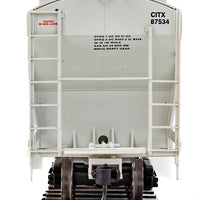 39' Trinity 3281 2-Bay Covered Hopper - Ready-to-Run -- CIT Group CITX #87534 (gray, Yellow Conspicuity Marks)
