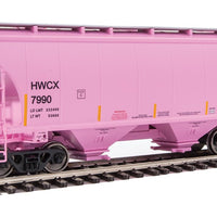 39' Trinity 3281 2-Bay Covered Hopper - Ready-to-Run -- Halliburton HWCX #7990 (Breast Cancer Awareness; pink)