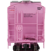 39' Trinity 3281 2-Bay Covered Hopper - Ready-to-Run -- Halliburton HWCX #7990 (Breast Cancer Awareness; pink)