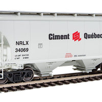 39' Trinity 3281 2-Bay Covered Hopper - Ready-to-Run -- NorRail Ciment Quebec Inc. NRLX #34069 (gray, black, red)
