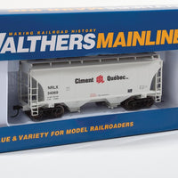 39' Trinity 3281 2-Bay Covered Hopper - Ready-to-Run -- NorRail Ciment Quebec Inc. NRLX #34069 (gray, black, red)