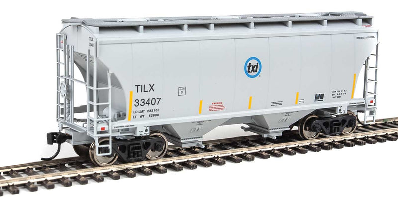 39' Trinity 3281 2-Bay Covered Hopper - Ready to Run -- Trinity Industries Leasing TILX #33407-1
