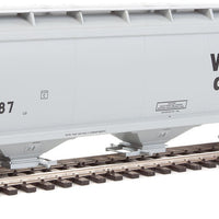 60' NSC 5150 3-Bay Covered Hopper - Ready to Run -- Union Pacific(R) #90687 (gray, black; Shield Logo, "We Will Deliver" Sloga
