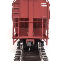 60' NSC 5150 3-Bay Covered Hopper - Ready to Run -- Burlington Northern Santa Fe #495281 (Boxcar Red, white; Wedge Logo)