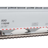 60' NSC 5150 3-Bay Covered Hopper - Ready to Run -- Canadian Pacific SOO #119249 (gray, red, black; Beaver Logo)