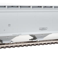 60' NSC 5150 3-Bay Covered Hopper - Ready to Run -- Chicago Freight Car Leasing CRDX #13877 (gray)