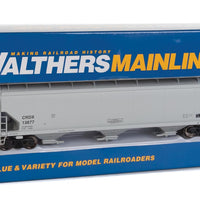 60' NSC 5150 3-Bay Covered Hopper - Ready to Run -- Chicago Freight Car Leasing CRDX #13877 (gray)