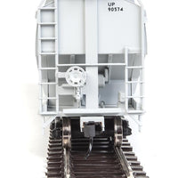 60' NSC 5150 3-Bay Covered Hopper - Ready to Run -- Union Pacific(R) #90568 (gray, black, We Will Deliver Slogan)
