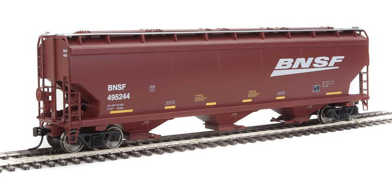 60' NSC 5150 3-Bay Covered Hopper - Ready to Run -- Burlington Northern Santa Fe #495244-1