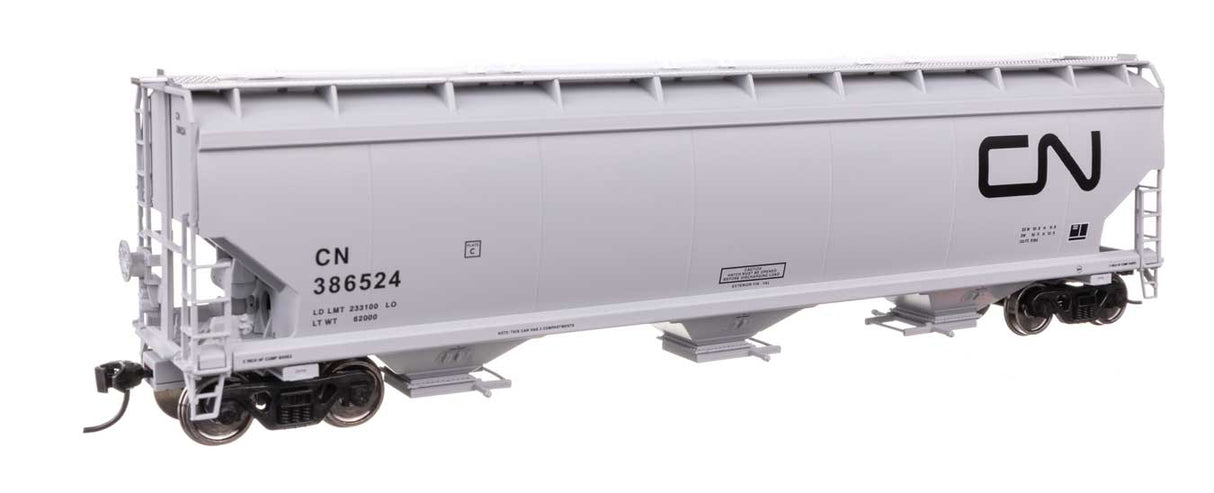 60' NSC 5150 3-Bay Covered Hopper - Ready to Run -- Canadian National #386524-1
