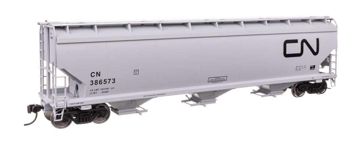60' NSC 5150 3-Bay Covered Hopper - Ready to Run -- Canadian National #386573-2