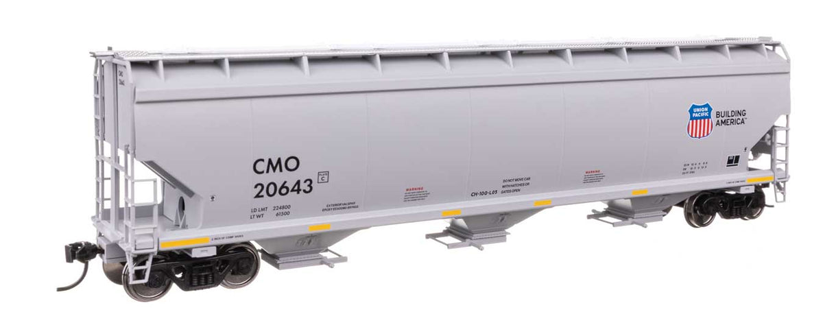 60' NSC 5150 3-Bay Covered Hopper - Ready to Run -- Union Pacific(R) #20643-2
