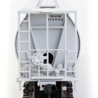 59' Cylindrical Hopper - Ready to Run -- National Railways of Mexico NdeM #118562 (gray, black Script Lettering)