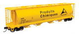 59' Cylindrical Hopper - Ready to Run -- Alcan UNPX #121448 (yellow, black; English & French lettering, round hatches-2
