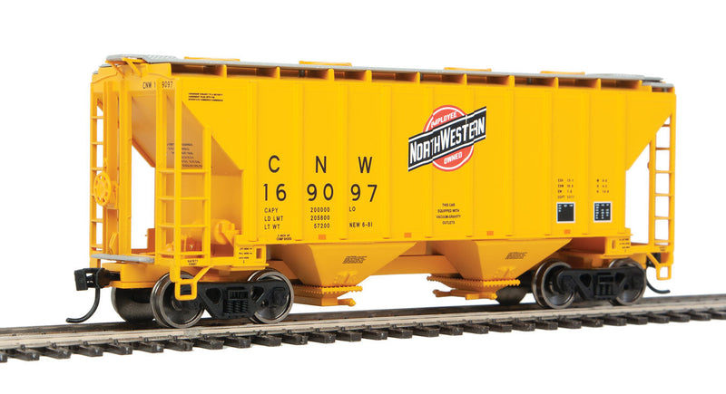 37' 2980 Cubic-Foot 2-Bay Covered Hopper - Ready to Run -- Chicago & North Western(TM) #169097-1