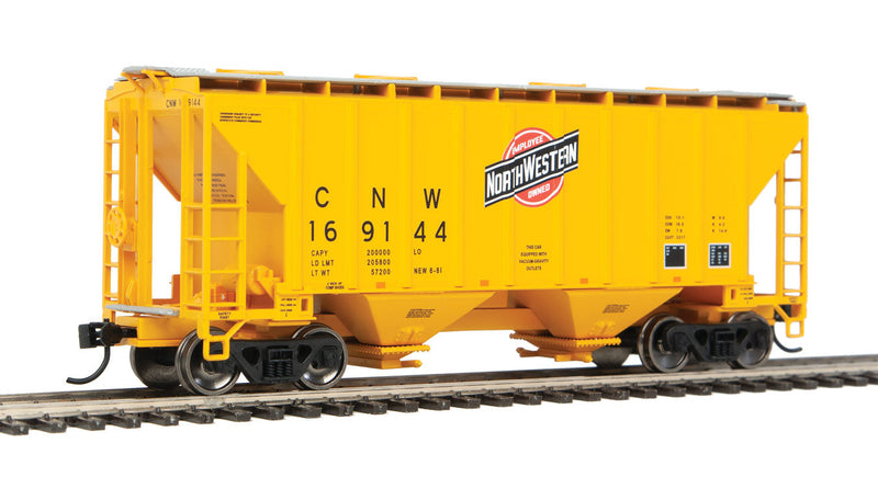 37' 2980 Cubic-Foot 2-Bay Covered Hopper - Ready to Run -- Chicago & North Western(TM) #169144-1