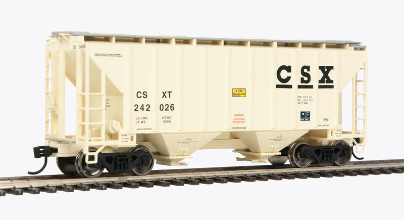 37' 2980 Cubic-Foot 2-Bay Covered Hopper - Ready to Run -- CSX #242026-1